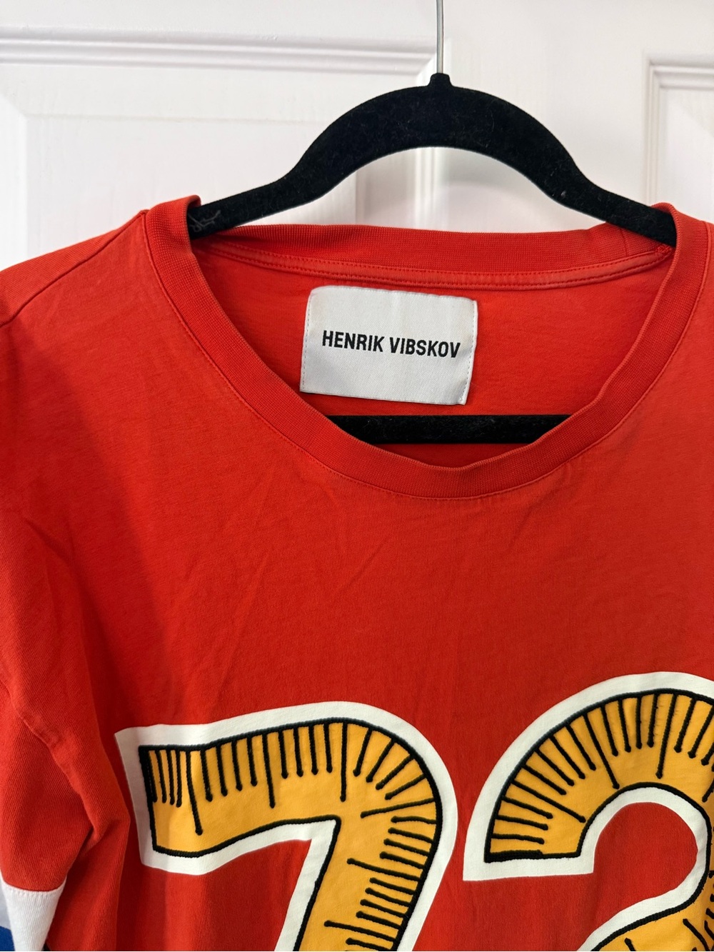 Henrik Vibskov measuring unit ruler tshirt the svipsies red large - Picture 5 of 7